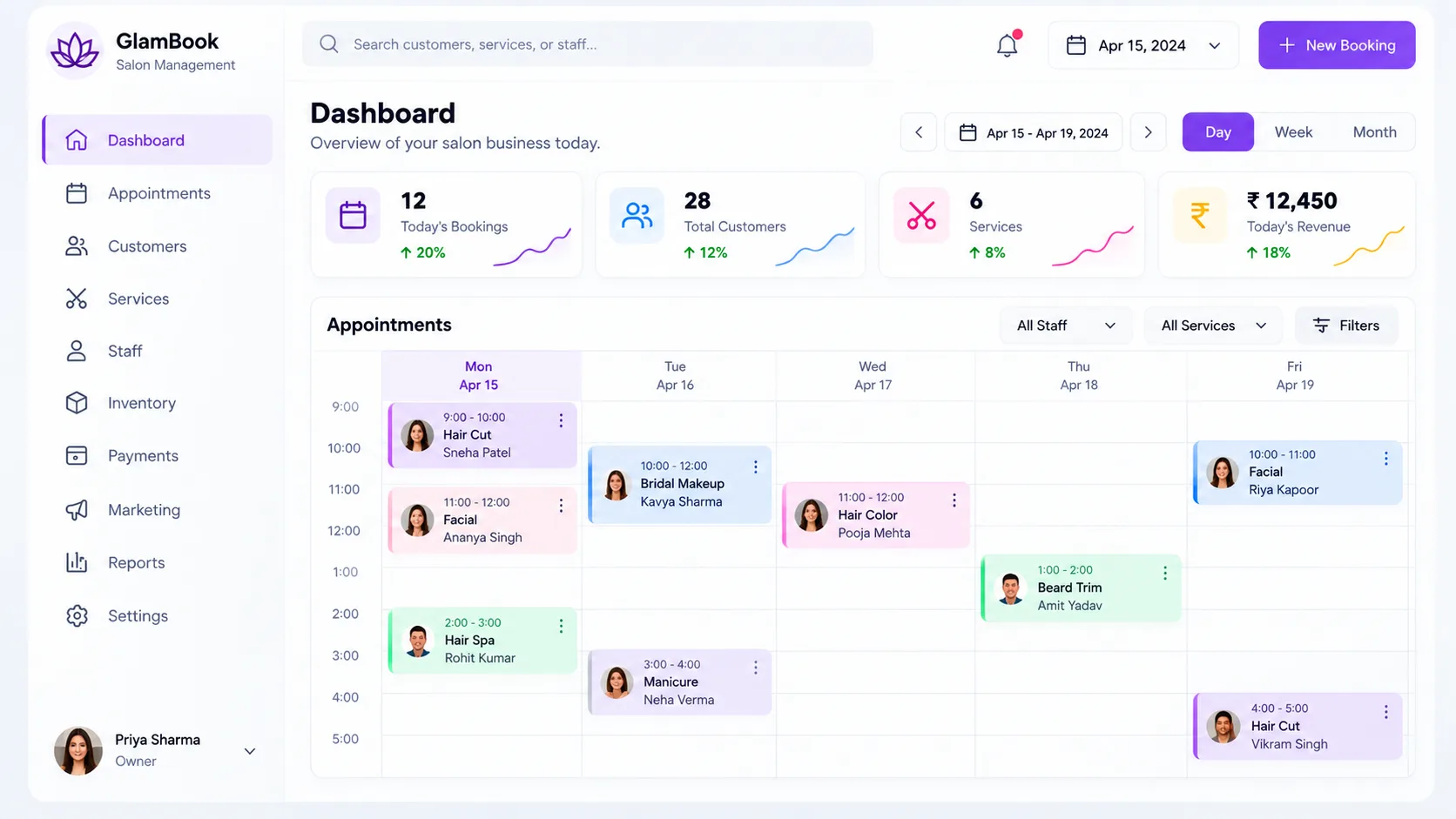 Salon Booking Platform screenshot